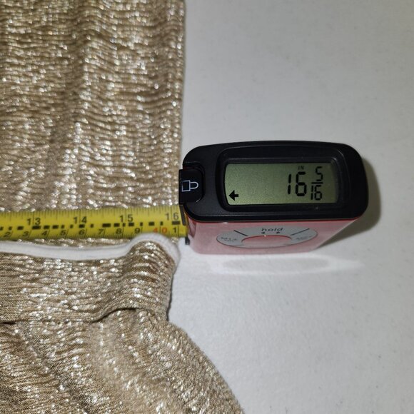 Crewcuts Girls 10  Gold Mettalic Elastic Waist Pullover Dress 2497 - Picture 5 of 7